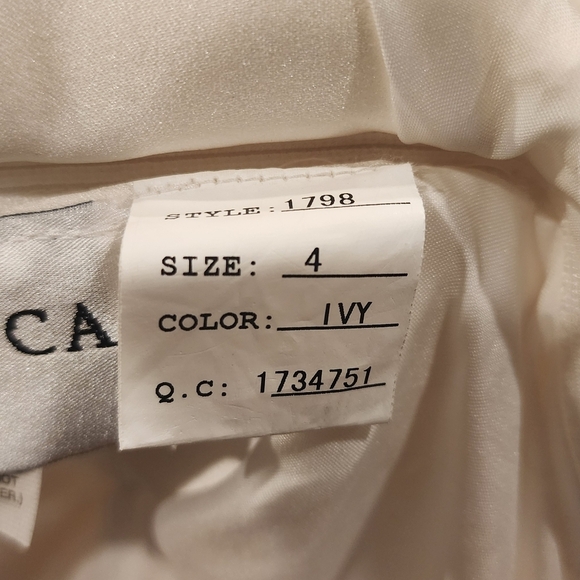 CASABLANCA ivory Bride Strappless Wedding Dress Size 4 - Picture 10 of 16